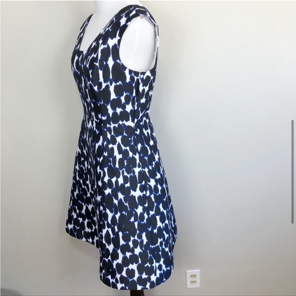 Kate Spade Blue Leopard Fit & Flare Dress - Picture 3 of 12